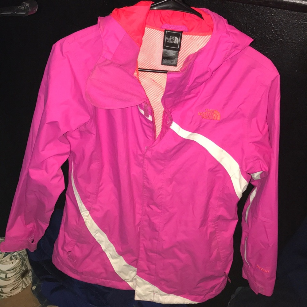 Hot pink North Face Rain Jacket/Windbreaker